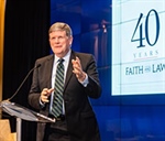 Faith and Law presents co-founder McNulty with Colson award