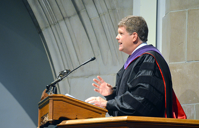 McNulty presides over Opening Convocation